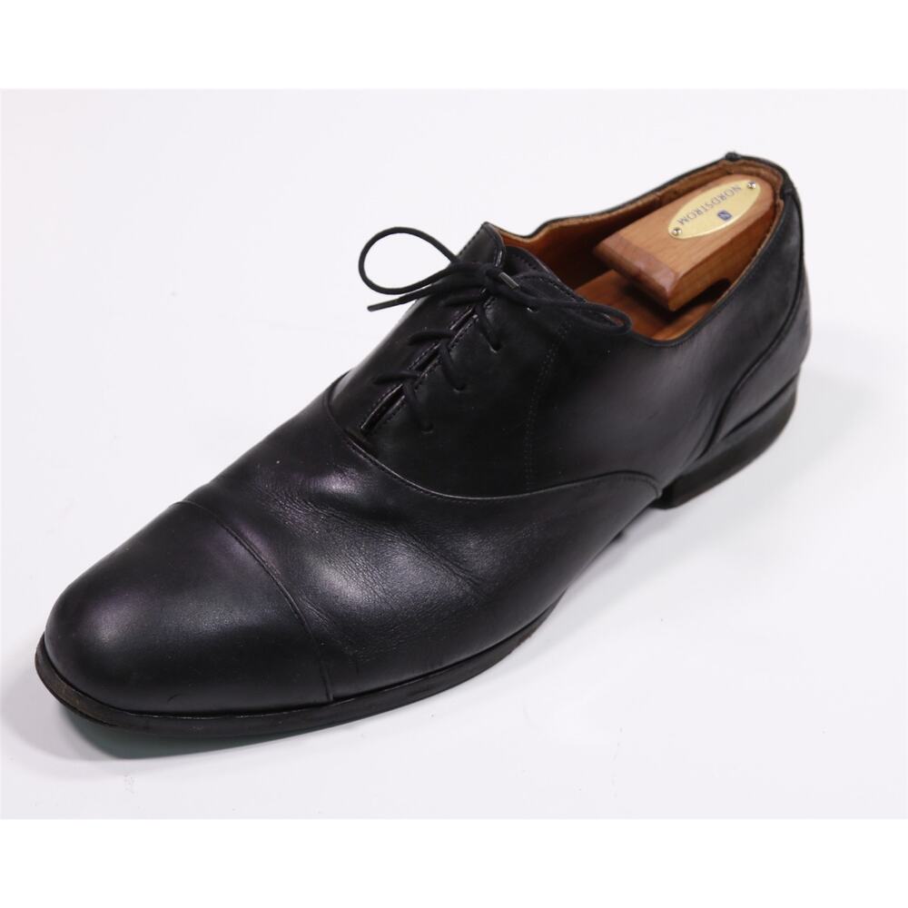 Wolf & Shepherd Black Captoe Oxford Leather Dress Shoes 11
